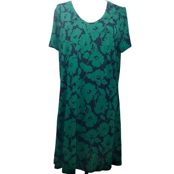 Amazon Essentials Green and Black Dress, Size Large - Picture 1 of 11